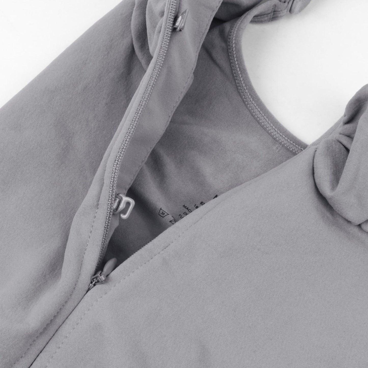 détail zip body gainant gris double sécurisé silka paris
