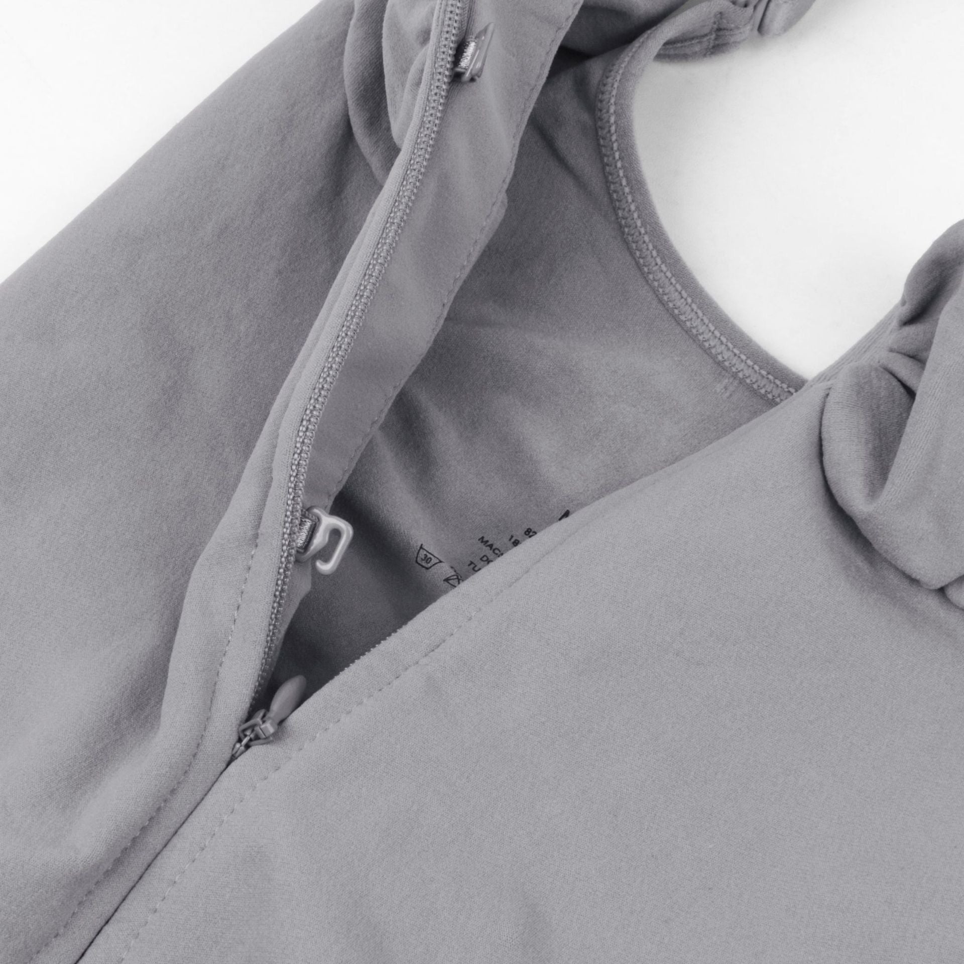 détail zip body gainant gris double sécurisé silka paris