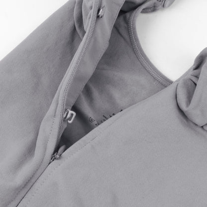 détail zip body gainant gris double sécurisé silka paris